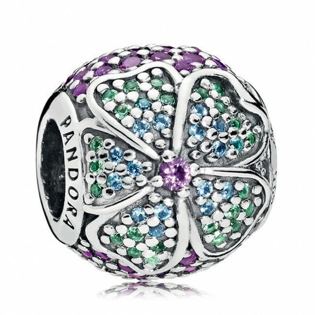 Pandora Pav¨¦ Glorious Bloom Flower Blossom Charm 797067NRPMX S925ALE Charms