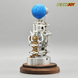 Steampunk Metal Mechanical Tourbillon Gear Globe Model Kinetic Desktop Decor Toy Model