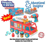 New Educational Insights Design and Drill Bolt Buddies Fire Truck STEM Toy Model