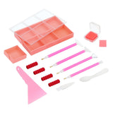 diamond painted Tray, 26PCS diamond painted Accessories Organizer Kits, Pink Model
