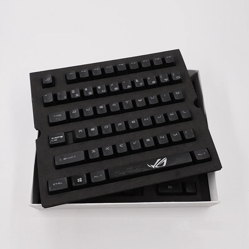 ROG Theme ABS Keycaps Backlit 104 Keys Black OEM Height For Mechanical Keyboard Model