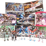 Used Gundam HG 1/144 Model Kit Lot 8 Sets Assembled & Unbuilt Bandai Model