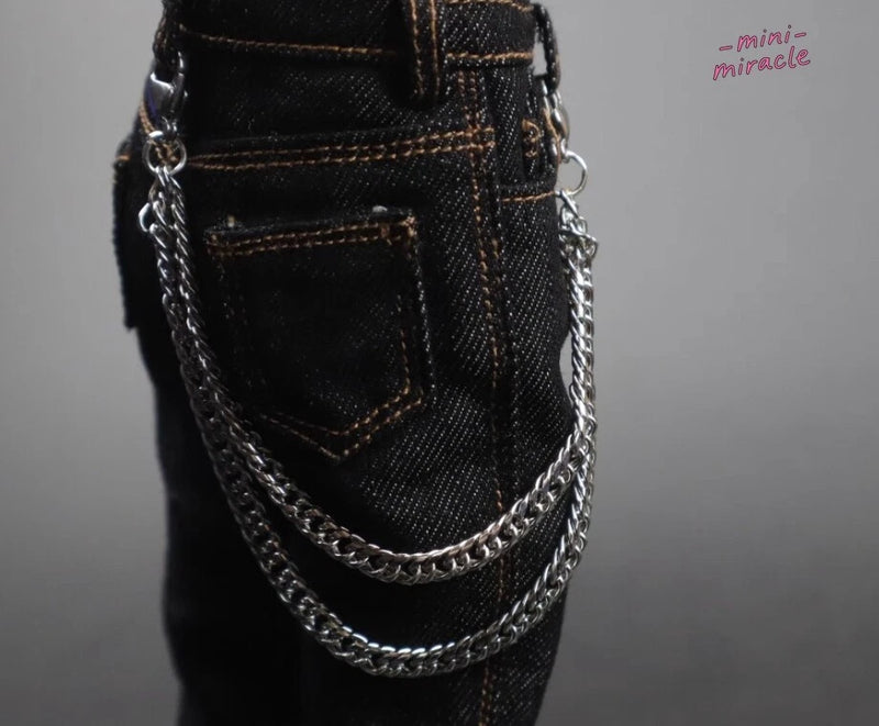 Stylish Male Soldier 12" Action Figure 1/6 Scale Decoration Pants Chain Model