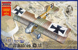 Roden 006 - 1/72- Albatros D.II German biplane airplane 1916 WWI plastic model Model