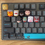 Attack On Titan Keycaps Complete Set of 9 Keycaps Creative Keyboard Cap Toy Gift Model