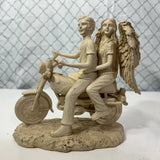 MOTORCYCLE ANGEL Figurine "Along for the Ride" Figure Display 2002 Angelstar Model
