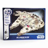 4D Build Star Wars Millennium Falcon 3D Model Kit, 223 Pieces [DAMAGED BOX] Model
