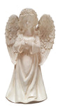 Solar Powered Angel Holding Heart Figurine LED Light Outdoor Garden Decor Statue Model