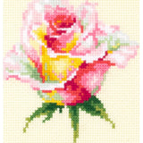 Magic Needle Zweigart Edition counted cross stitch kit "Blooming Rose", 11x11cm, Model