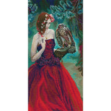 RTO counted Cross Stitch Kit "Girl with hawk" M724, 19.5x39 cm, DIY Model