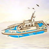 Boat Model Wooden Puzzle Toy 3D Puzzle Handcrafted Assembly Model