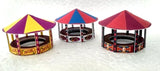 N Scale Carnival Fair 3 Round Game Booths Card Kit U Build LEDs Nice Easy Kit! Model