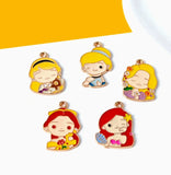 50 PCS Cartoon Metal Charms DIY Earring Keychain Jewelry Making Pendants Charms