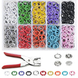 150 Sets Metal Snap Buttons with Pliers, 600 PCS Multicolor Mixing Hollow Sew... Model