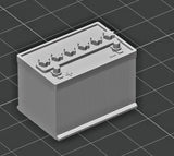 1/24 1/25 3D Resin Vintage/Old Style 12V Battery Scale Model Kit Parts Model