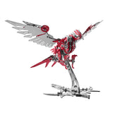 3D Metal Model Kits for Adults, 3D Puzzles for Adults, Red Eagle Metal Puzzle Model