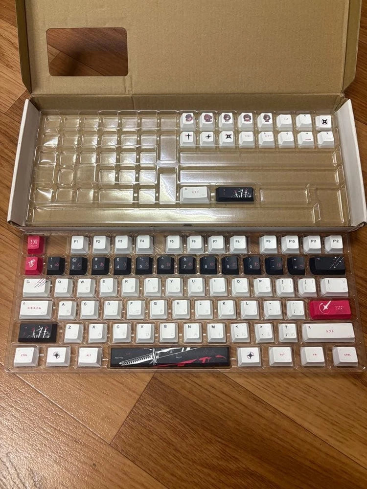 Yuki Aim Japanese Katana Graphic Keycap Set for Mechanical Keyboard Model