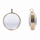 FLOATING CHARMS LOCKET LIVING MEMORY SPHERE PENDANT STAINLESS STEEL Key chain Charms
