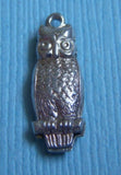 Vintage 40's puffy owl sterling charm Charms