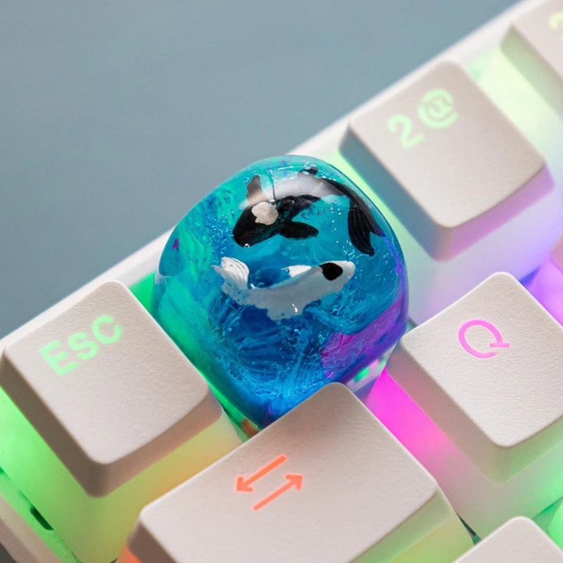 Koi Pond - Blue Artisan Keycap (Bobakeys) Model