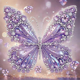 5D Diamond Painting Kits for Adults,Diy Purple Butterfly Special Model