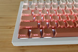 Backlit Pink Red Gradient Side Print Keycap Set for Mechanical Keyboard Model