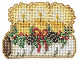 Yule Log Counted Cross Stitch Kit Mill Hill 2026 Winter Holiday MH182634 Model