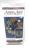 Abris Art Christmas Wreath Bead Embroidery Kit DIY BLACK Decor Wall NEW Open Pk Model