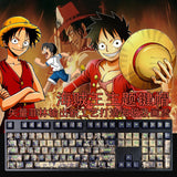 Anime ONE PIECE PBT Keycaps for Cherry MX Height Mechanical Keyboard 108 Stock Model