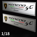1:18 Diorama Car Metal Nameplate Model Garage Showroom Car Model Logo Accessory Model