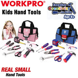 WORKPRO Kid Real Hand Tool Set Junior Tool Kit Storage Bag Children DIY Building Model