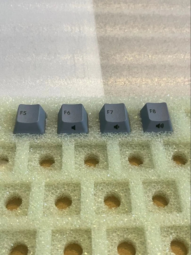 Topre REALFORCE Keycaps F5-F8 Gray Blue Set Japanese Keyboard Model