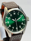 Pike Watches Hamburg Big Aviator 43mm Automatic Bracelet Watch, Leather, 200m Model