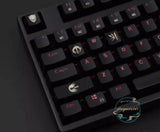 4 Pcs/set Backlight Caps ABS Etched OW GENJI Keycap Gamer Mechanical Keyboard Model