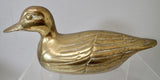 Vintage Brass Duck Figurine 3.75¡± Tall X 9¡± Long Display Paper Weight Model
