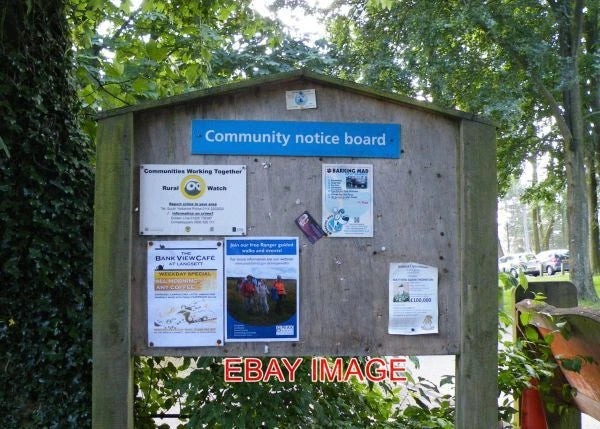 PHOTO  COMMUNITY NOTICE BOARD LANGSETT BARN LANGSETT RESERVOIR LANGSETT NEAR STO Model