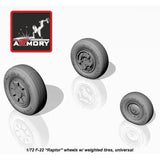Armory Models AR AW72315 Scale model kit 1/72 F22 Raptor wheels w/weighted tyres Model