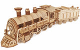 3D Wooden Puzzle - Mechanical Steam Train Model Kits - Wood Crafts Vehicle Model