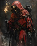 Gothic Skeleton Reaper Paint By Numbers Kit 16x20" DIY Robed Skull Dark Fantasy Model