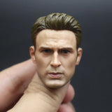 1/6 Scale Young Chris Evans Head Carving Model Fit 12'' Figure Body Model