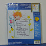 JANLYNN STAMPED CROSS STITCH KIT- Little Lambs Blessing #78-104 - NEW Model