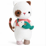 Cat Crochet Kit for Beginners Amigurumi DIY Craft Set for Adults Easy Gift Kit Model