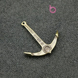 Solid Brass Anchor Keychain Figurine Small Statue Home Ornament Collectibles Model