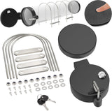 Conduit Carrier Kit for 4?? PVC Pipe Roof Rack, Lockable Black | No Drill Model