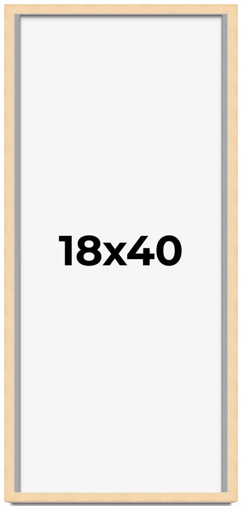 18x40 Shadow Box Frame Brown | 0.875 Inches Deep Real Wood Contemporary Shadowbo Model