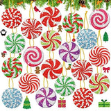 20 Pack Christmas Diamond Painting Keychains 5D DIY Diamond Art Xmas Ornaments Model