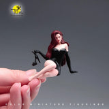 1/18 1/43 1/64 1/87 Miniatures Sexy Red Hair Beauty Scene Props Figure For Cars Model
