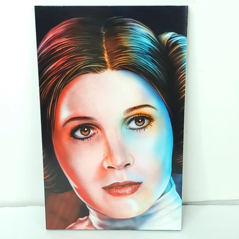 Princess Leia Head Shot Star Wars Wall Photo Art Board Print 11.75in x 7.25in Model