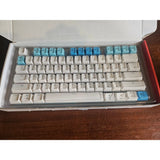 HK Gaming PBT Keycaps Set 139 Keys White Blue Pink Dye Sub Mechanical Keyboard Model