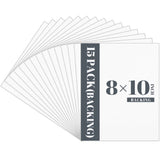 Prudiut 15 Pack 8x10 Backing Boards Only, Uncut White Mat Board Acid Free Mat... Model